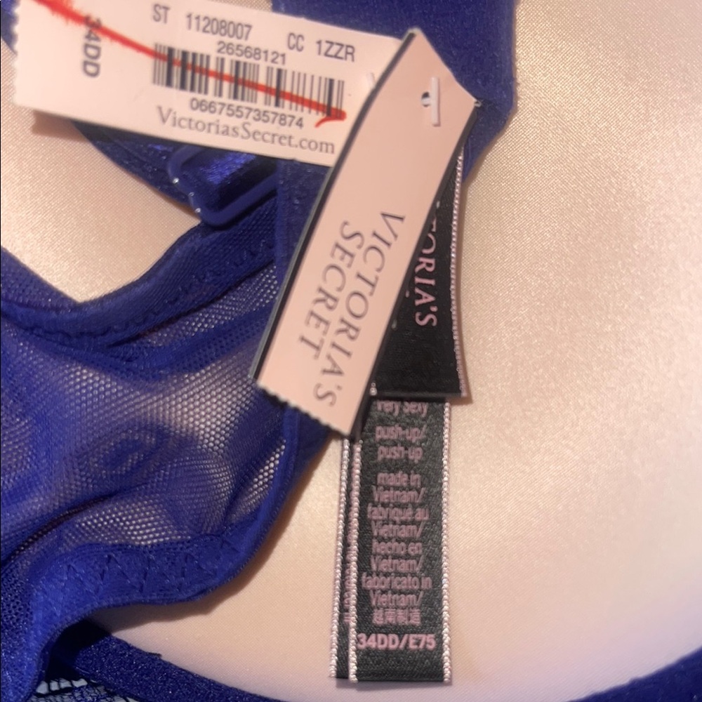 💎Victoria's Secret Deep Blue Lace Rhinestone - Picture 4 of 7